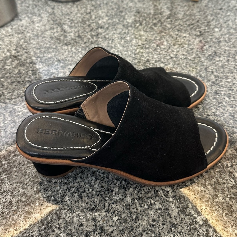 Bernardo Velvet Peek-a-boo Heels